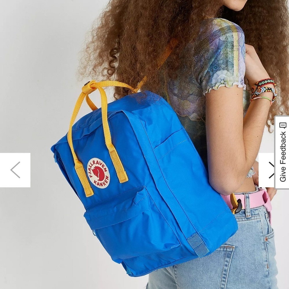 Fjallraven Kånken UnBlue and Yellow Backpack